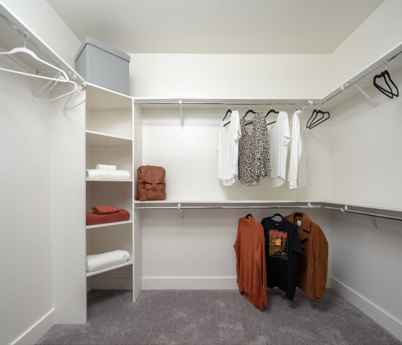 walk in closet at Allure on The Parkway in Lake Mary FL