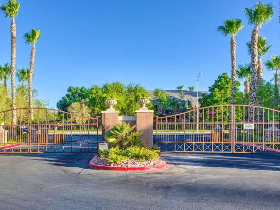 Gated entry at Amalfi Apartments, Las Vegas, NV, 89123