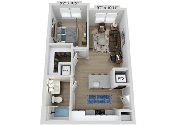 1 bedroom 1 bath at Elwood Apartments, Indian Trail, NC, 28079