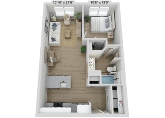1 bed 1 bath C at Elwood Apartments, Indian Trail, NC