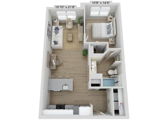 1 bed 1 bath D at Elwood Apartments, Indian Trail, North Carolina