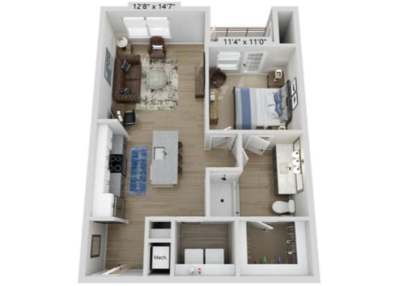 1 bed 1 bath G at Elwood Apartments, Indian Trail, NC, 28079
