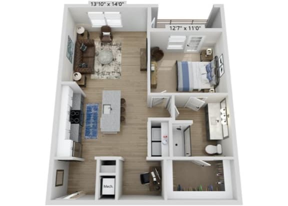 1 bed 1 bath I at Elwood Apartments, Indian Trail, NC