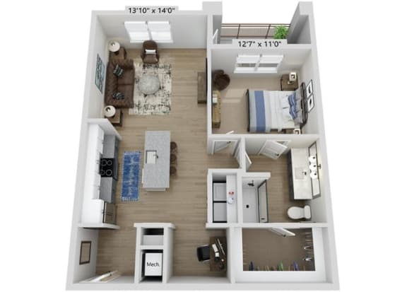 1 bed 1 bath J at Elwood Apartments, Indian Trail, North Carolina