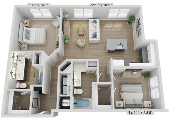2 bed 2 bath G at Elwood Apartments, Indian Trail, NC, 28079