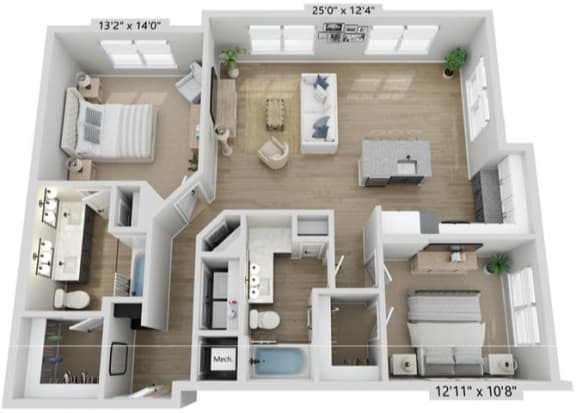 2 bedroom 2 bath C at Elwood Apartments, Indian Trail, NC, 28079