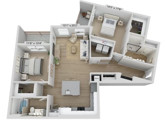 2 bed 2 bath J at Elwood Apartments, Indian Trail, North Carolina
