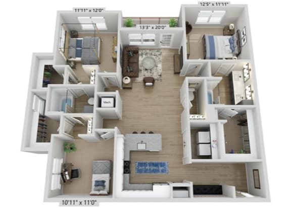 3 bedroom 2 bath at Elwood Apartments, North Carolina, 28079