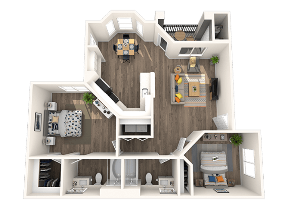 2A Floor Plan at Octave Apartments, Nevada, 89123