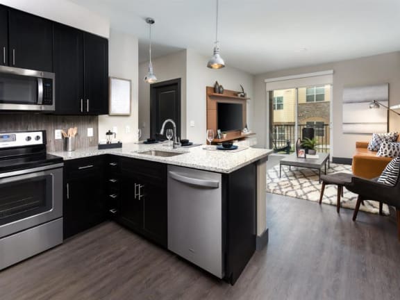Kitchen With Living Roomat Montane, Colorado