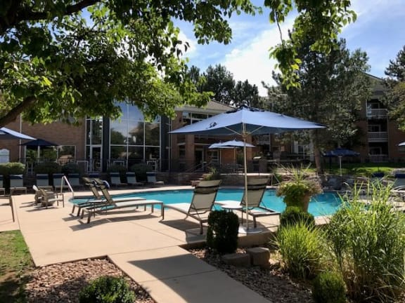 Sundeck and Outdoor Lounge at The Bluffs at Highlands Ranch, Colorado
