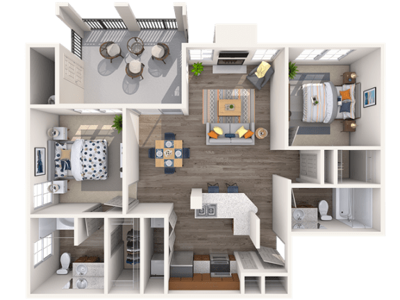 1062 Square-Foot Milano FloorPlan at Teravista, Texas, 78665