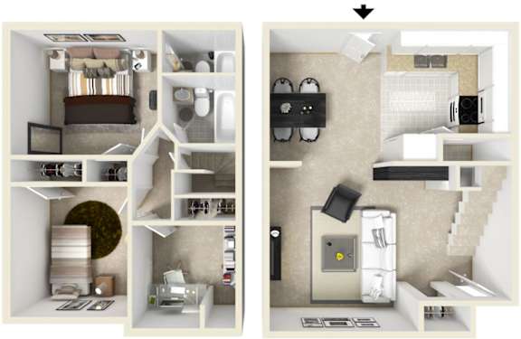 a floor plan of a 2 bedroom apartment at the crossings at white marsh apartments in white marsh