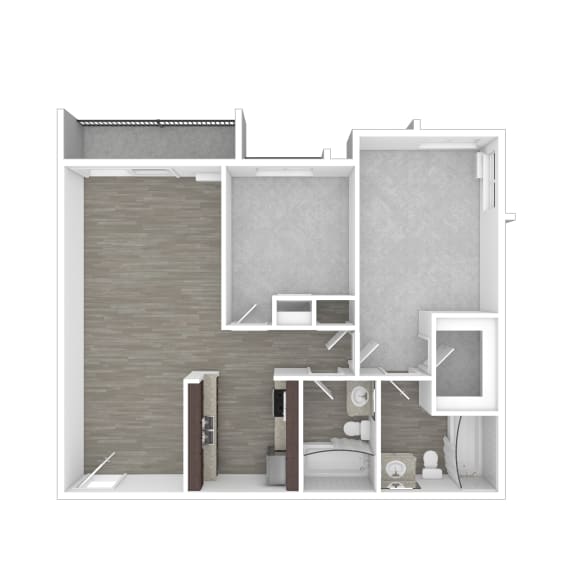 Floor Plan  2 bed 2 bath Concord (22B) at Monterra Ridge Apartments, Canyon Country, CA, 91351