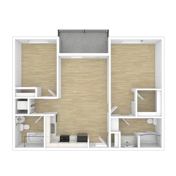 2 Bedroom Floor Plan