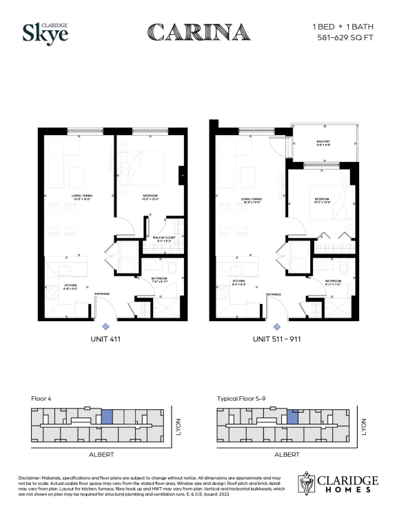 Skye Carina 1 Bedroom With Balcony