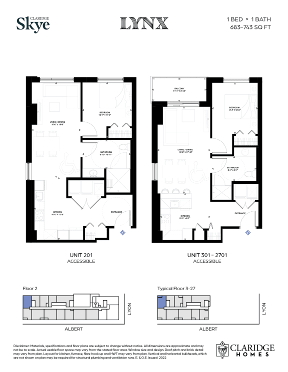 Skye Lynx 1 Bedroom