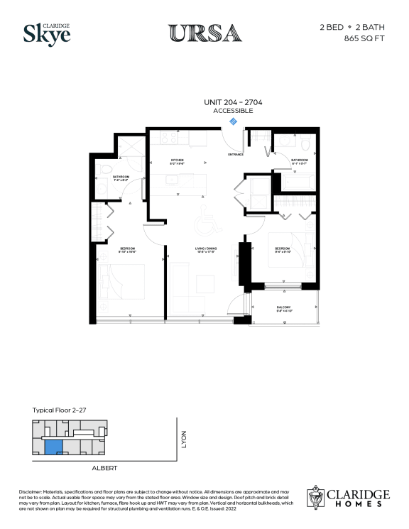 Skye Ursa 2 Bedroom Accessible