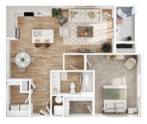1-B Floor Plan 1-B Floor Plan at Hamilton Reserve, Greensboro, NC