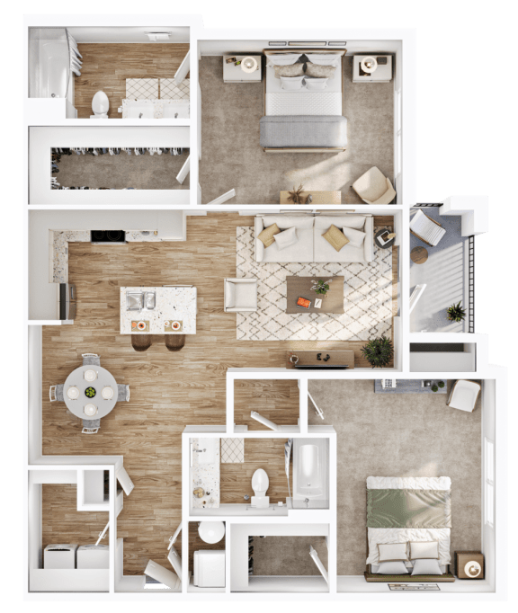 1-B Floor plan 1-B Floor Plan at Hamilton Reserve, Greensboro, NC