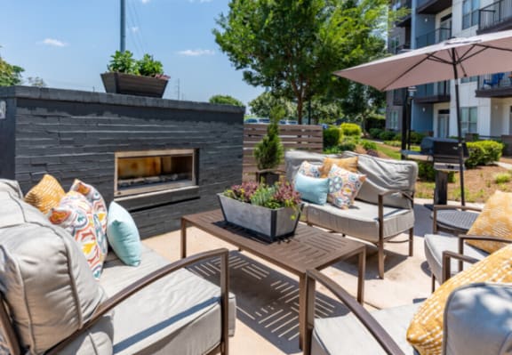 Outdoor seating at Canalside, Augusta, GA, 30901