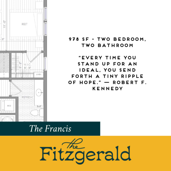 Francis Floor Plan at The Fitzgerald, Spartanburg, 29302