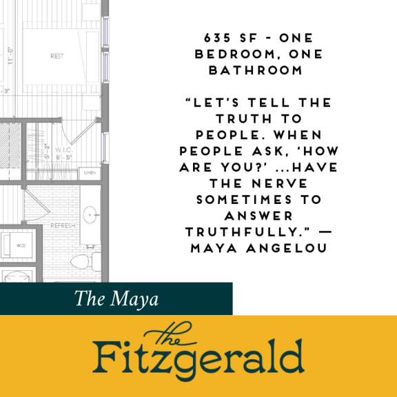 Maya Floor Plan at The Fitzgerald, Spartanburg, SC