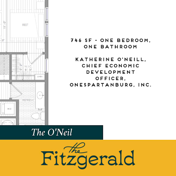 Oneil Floor Plan at The Fitzgerald, Spartanburg