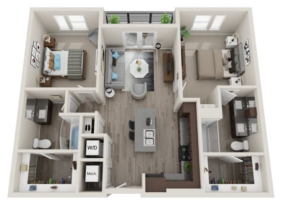 2A Two Bedroom / Two Bath The Hiker (Phase One) at Preston Ridge, Hickory North Carolina