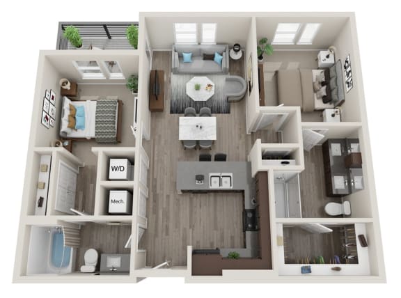 2B Two Bedroom / Two Bath The Southern Pines (Phase One) at Preston Ridge, North Carolina