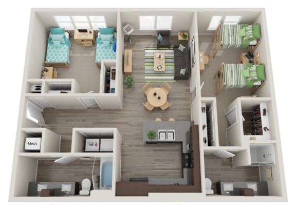 2C Two Bedroom / Two Bath The Foothills (Phase One).at Preston Ridge, Hickory, 28602