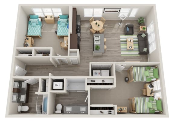 2D Two Bedroom / Two Bath The Alpine (Phase One) at Preston Ridge, Hickory North Carolina
