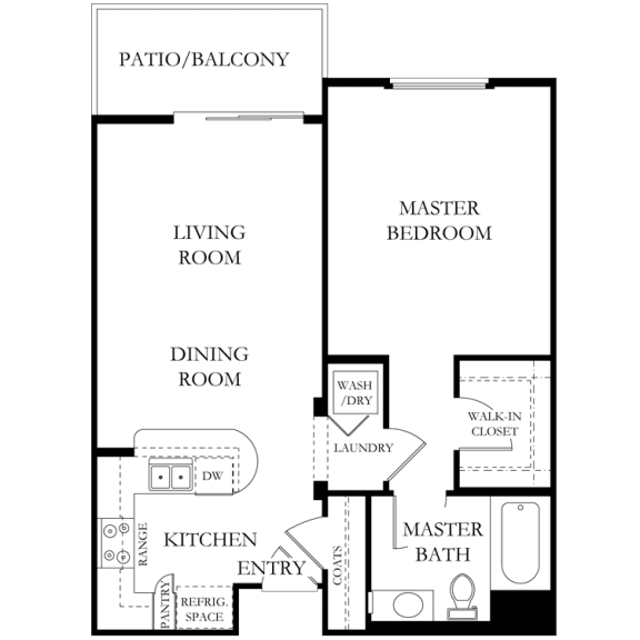 Floor Plan  1x1 Floorplan