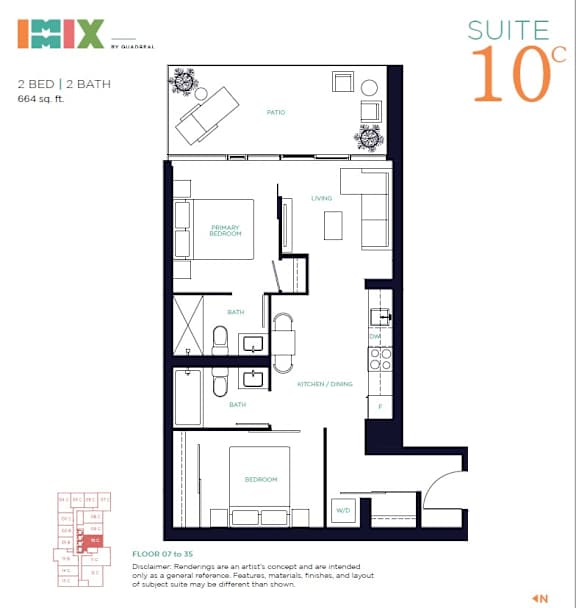 a floor plan of a bedroom apartment