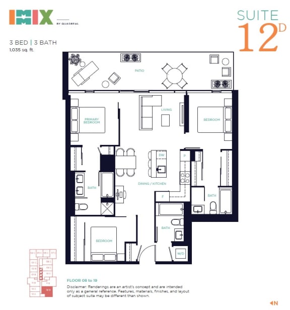 a floor plan of suite 12