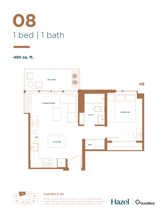 One Bedroom Floor Plan