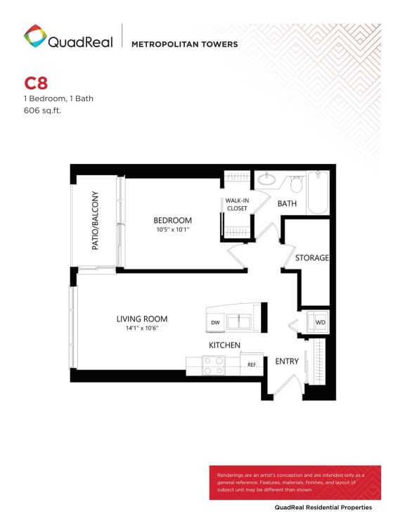 Metropolitan Towers C8 Floorplan