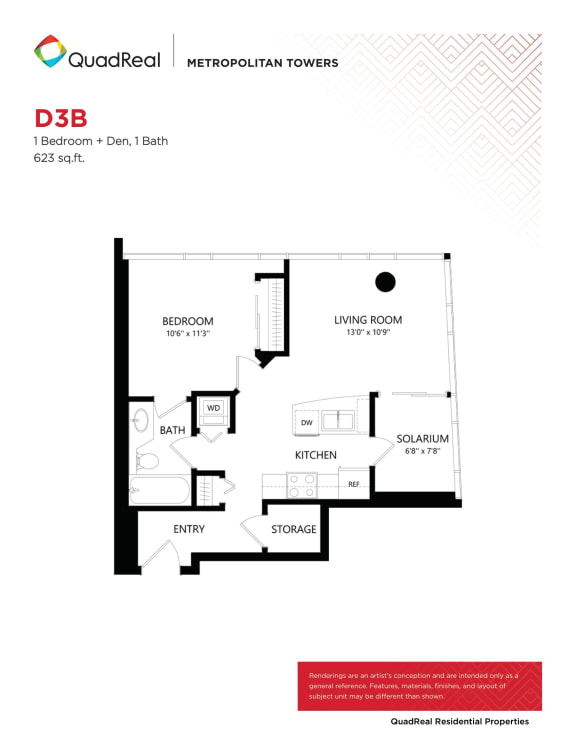 bedroom floor plan an in 2 bed 1 bath