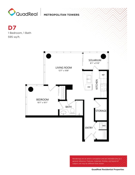 Floor Plans of Metropolitan Towers in Vancouver, BC