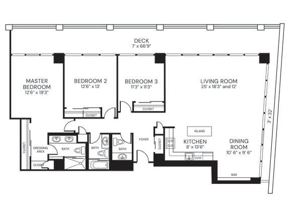 Floor Plan  a floor plan of a house with a small floor plan with bedrooms and a living