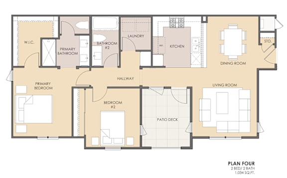 A floor plan of a house with a living room, dining room, kitchen, and multiple bathrooms.