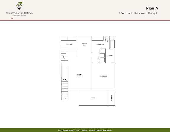 Floor Plan  A floor plan for a property at Vineyard Springs Estates.