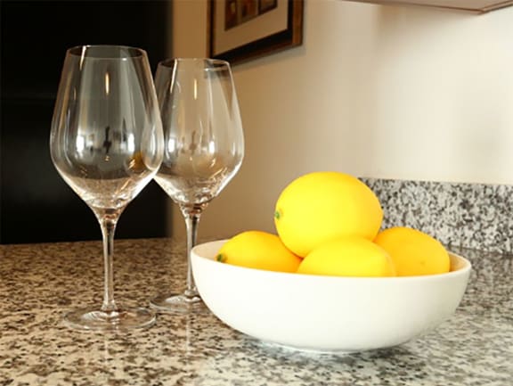 Lemons and Wine Glasses at Nelson Estates Apartments, Indiana, 46755