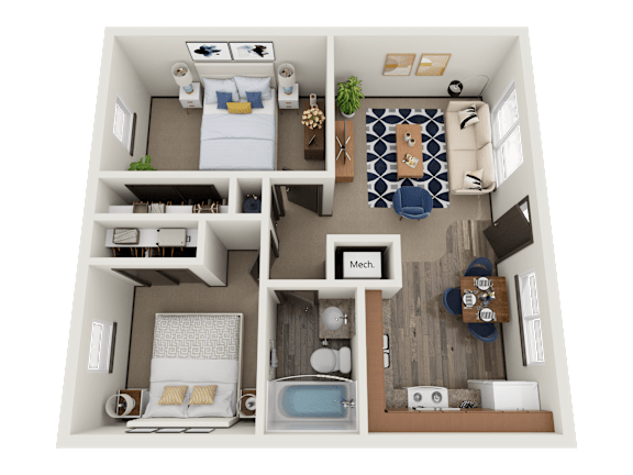 a1 floor plan  1 bedroom  1199 square feet  the crossings at