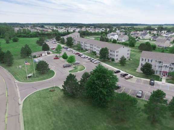 Elegant Exterior View Of Property at Custer Estates Apartments, Monroe, Michigan