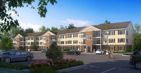Elegant Exterior View Of Property at Oliver Apartments, Temperance