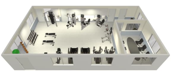 New Fitness Room Layout at Brookwood at Ridge, Ridge, 11961