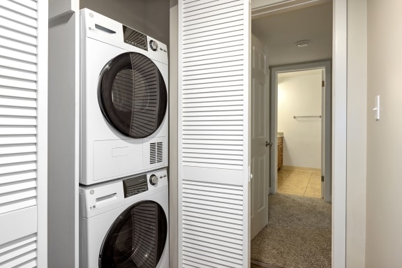 a washer and dryer in a laundry room