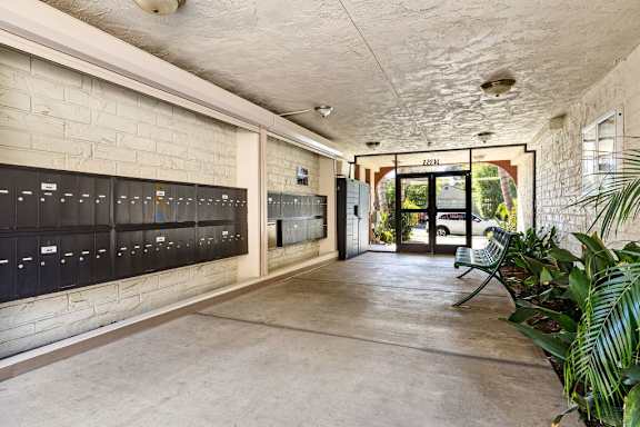Package Lockers and Mailboxes at Parkview Terrace Apartments, Sherman Oaks, CA, 91423