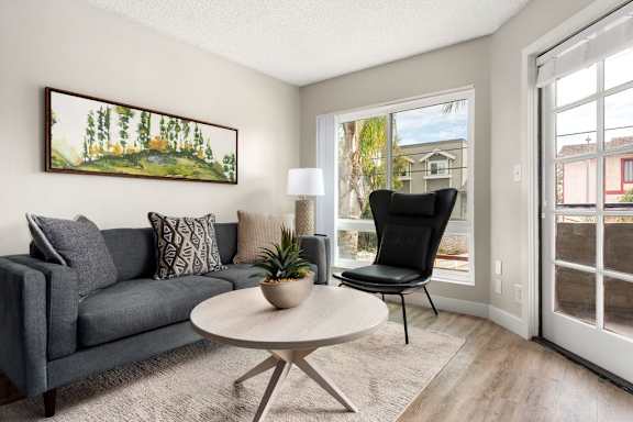 Property Entrance View at Woodland Trio Apartments, California